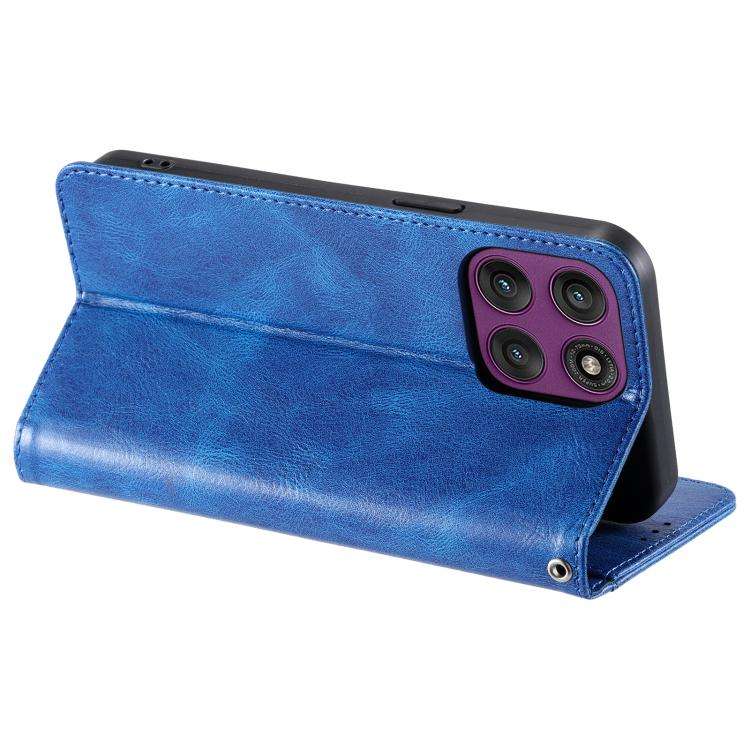 For Motorola Edge 60 Pro Simple 6-Card Wallet Leather Phone Case(Blue)