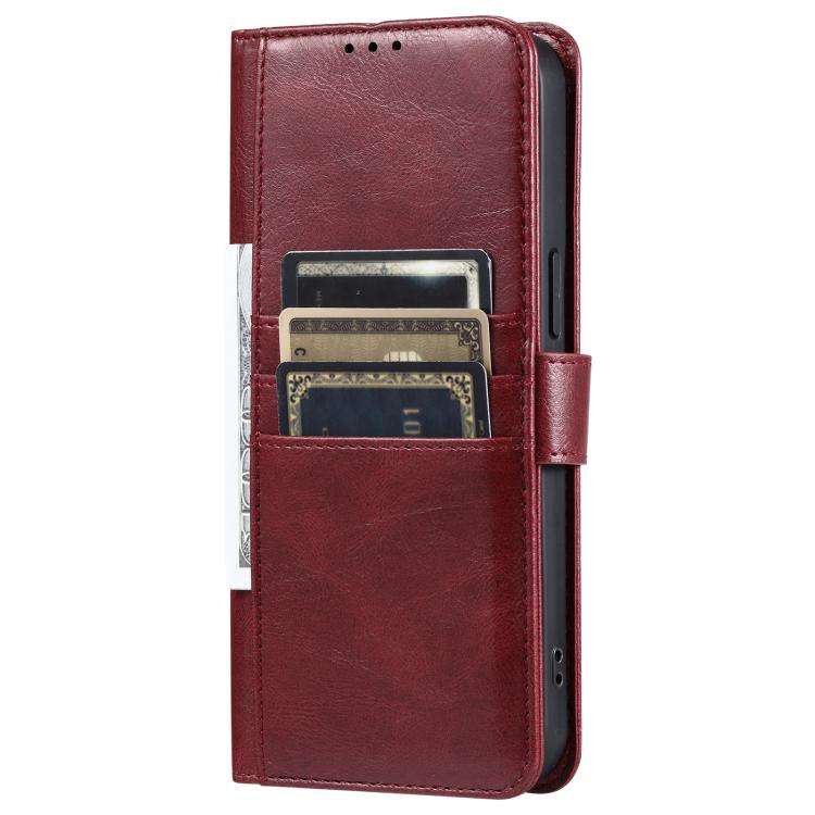 For Motorola Edge 60 Pro Simple 6-Card Wallet Leather Phone Case(Wine Red)