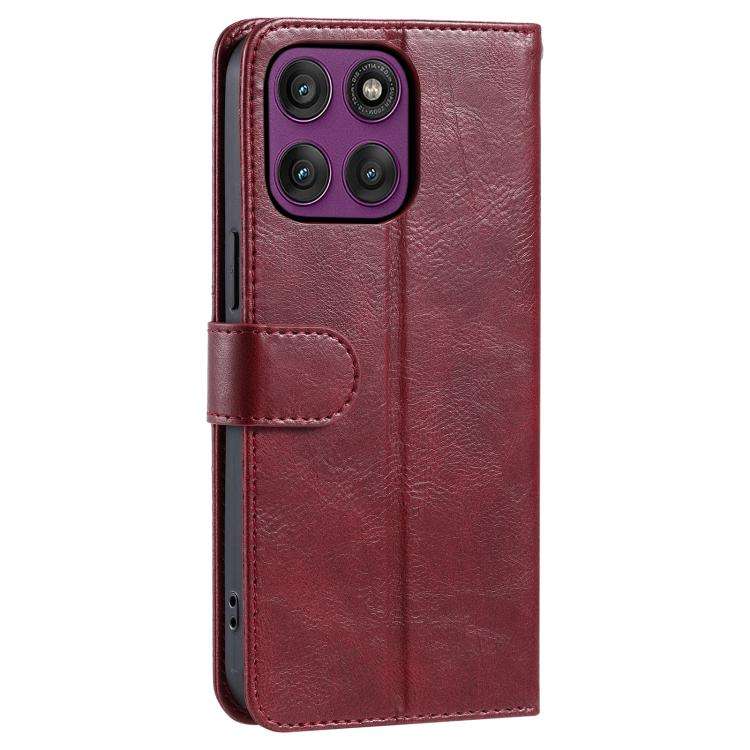 For Motorola Edge 60 Pro Simple 6-Card Wallet Leather Phone Case(Wine Red)