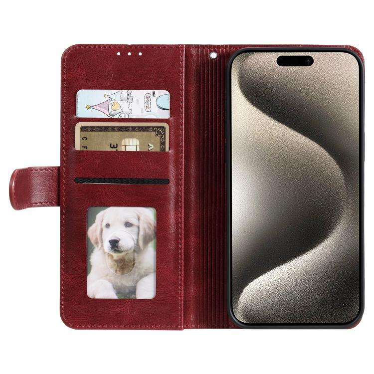 For Motorola Edge 60 Pro Simple 6-Card Wallet Leather Phone Case(Wine Red)