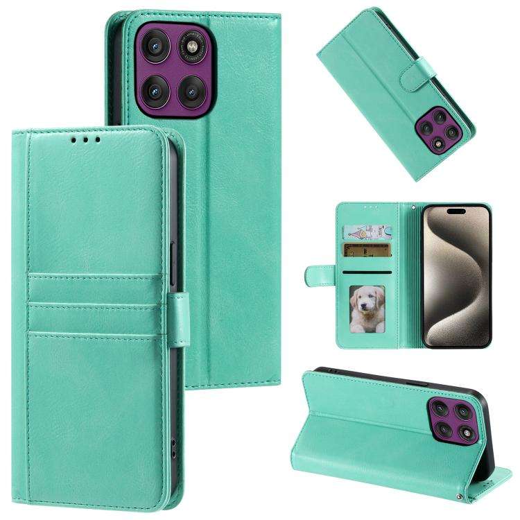 For Motorola Edge 60 Pro Simple 6-Card Wallet Leather Phone Case(Green)