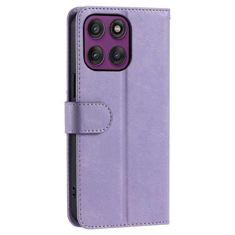 For Motorola Edge 60 Pro Simple 6-Card Wallet Leather Phone Case(Purple)