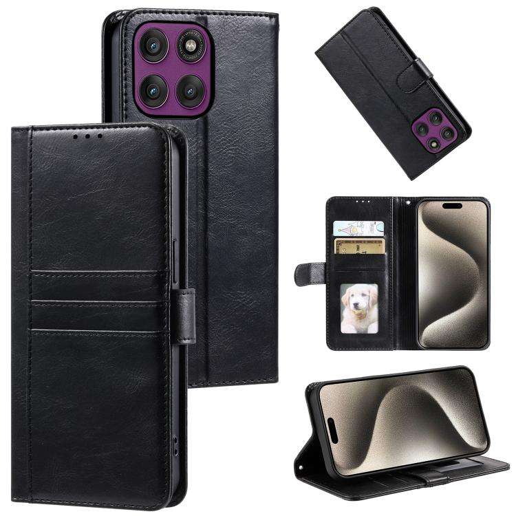 For Motorola Edge 60 Pro Simple 6-Card Wallet Leather Phone Case(Black)