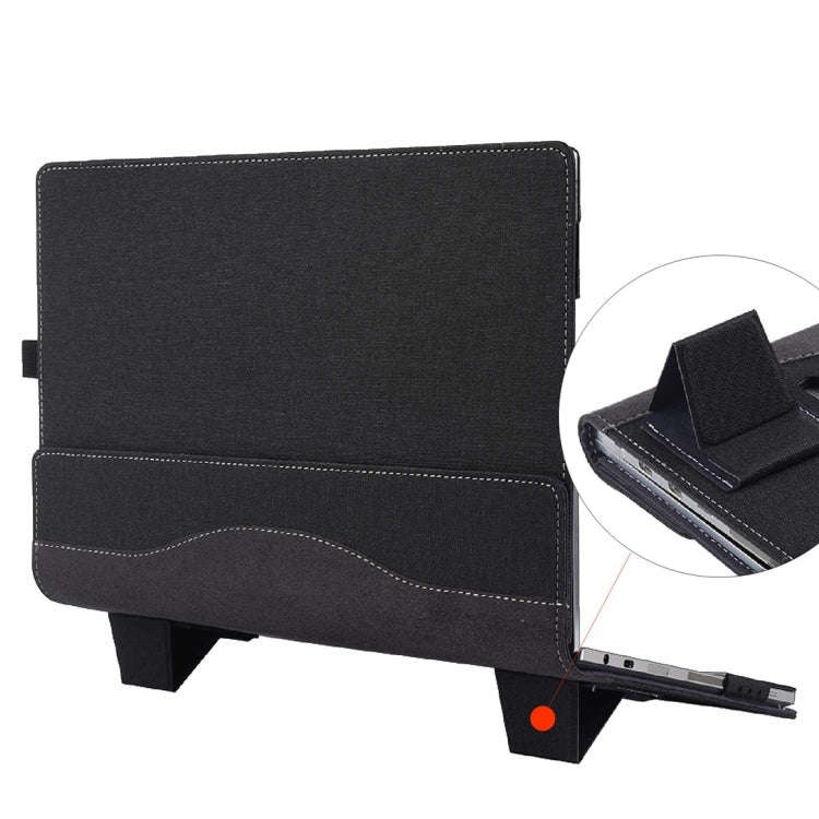 For Microsoft Surface Book 3 / 2 15 inch Cloth Texture Laptop Leather Case With Stand Function(Bl...