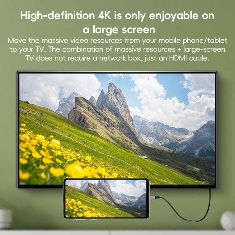 HDMI Type-A to HDMI Type-A HDMI OD4.0 Spring Cable, Length: 0.5m~2.4m(Grey Shell)