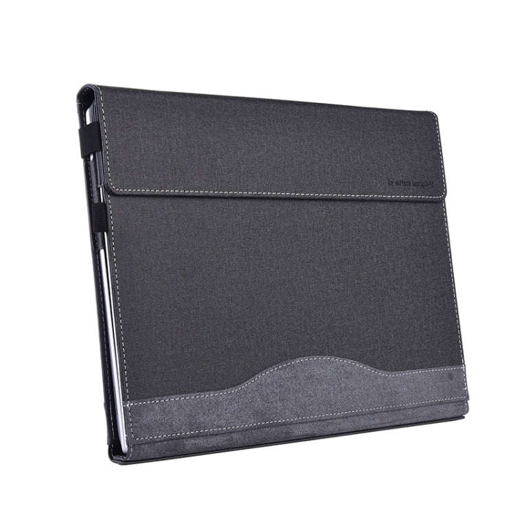 For Lenovo ThinkPad X1 Carbon Gen 11 Cloth Texture Laptop Leather Protective Case(Black)