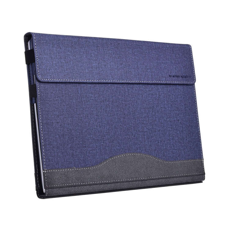 For Lenovo ThinkPad X1 Carbon Gen 10 Cloth Texture Laptop Leather Protective Case(Deep Blue)