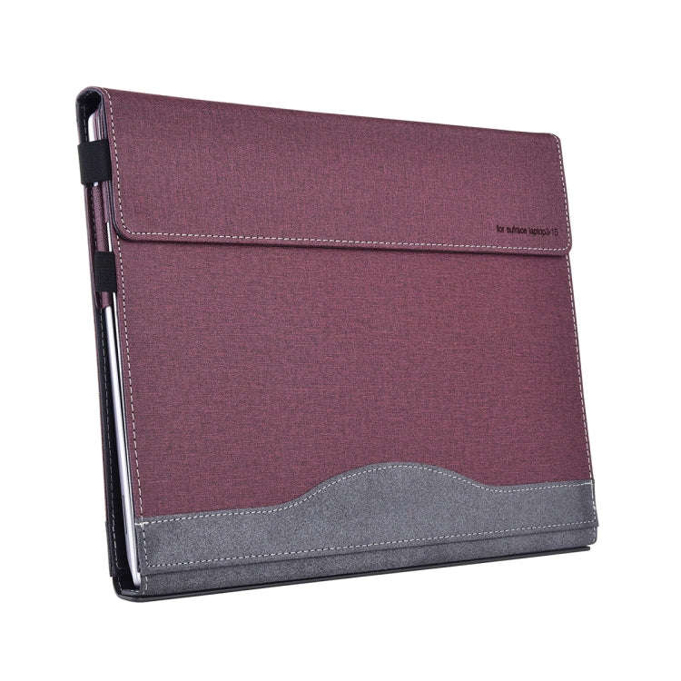 For Lenovo ThinkPad X1 Carbon 14 Gen 6 Cloth Texture Laptop Leather Protective Case(Wine Red)