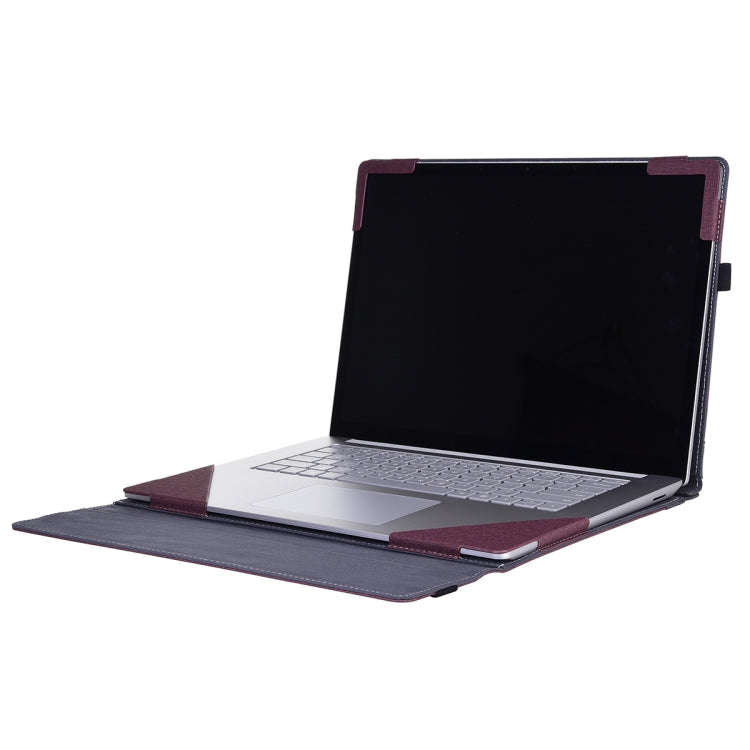 For Lenovo ThinkPad X1 Carbon 14 Gen 6 Cloth Texture Laptop Leather Protective Case(Wine Red)