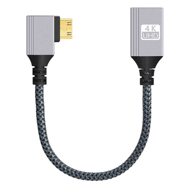 Mini HDTV to HDTV Right Angle Head HD Video Data Adapter Cable for DSLR Camera(Left Elbow)