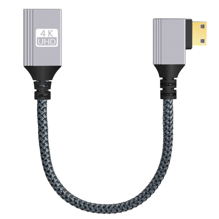 Mini HDTV to HDTV Right Angle Head HD Video Data Adapter Cable for DSLR Camera(Right Elbow)