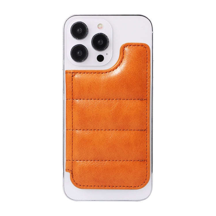 Retro Cow Pattern Sewing Card Bag Mobile Phone Back Sticker(Brown)
