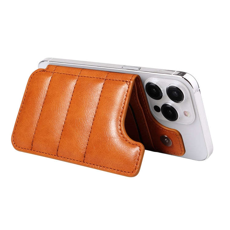 Retro Cow Pattern Sewing Card Bag Mobile Phone Back Sticker(Brown)