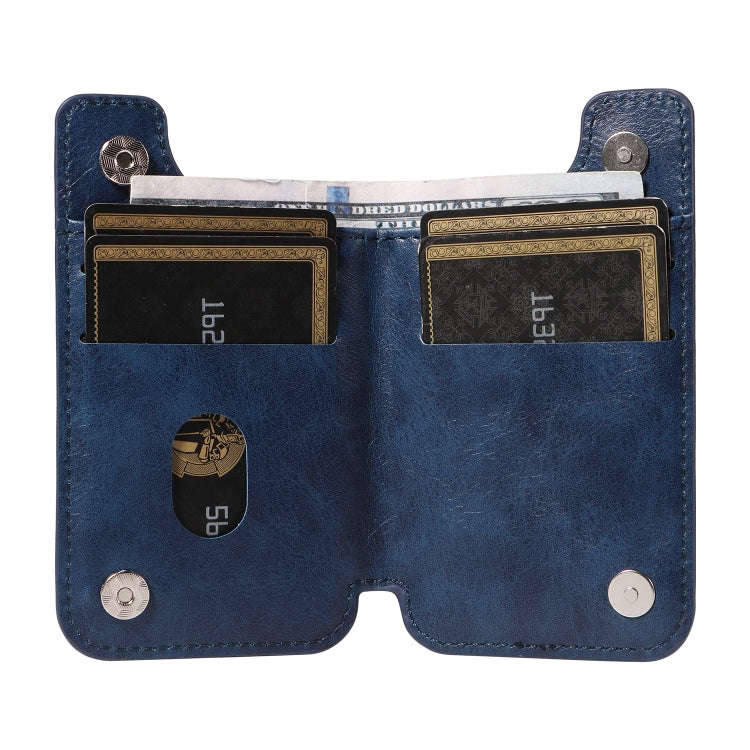 Retro Cow Pattern Sewing Card Bag Mobile Phone Back Sticker(Blue)