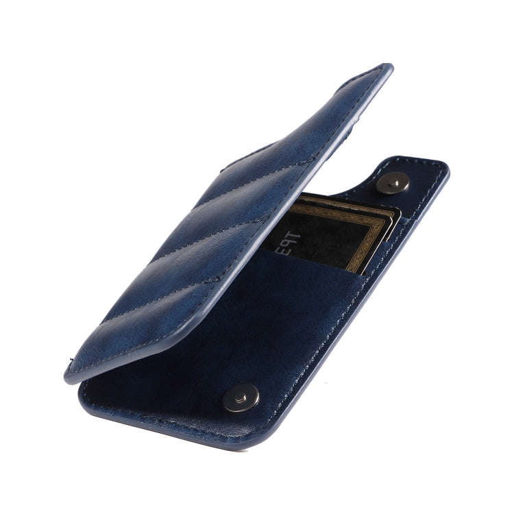 Retro Cow Pattern Sewing Card Bag Mobile Phone Back Sticker(Blue)