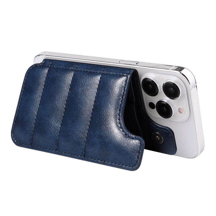 Retro Cow Pattern Sewing Card Bag Mobile Phone Back Sticker(Blue)