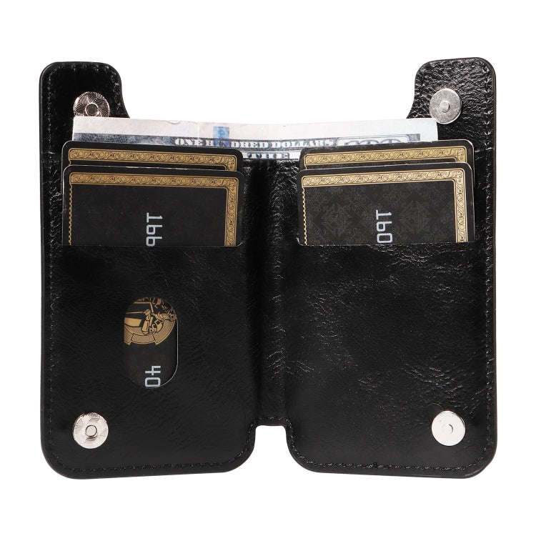 Retro Cow Pattern Sewing Card Bag Mobile Phone Back Sticker(Black)