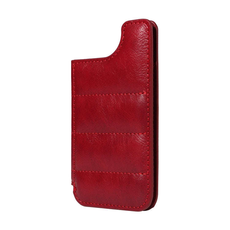 Retro Cow Pattern Sewing Card Bag Mobile Phone Back Sticker(Red)