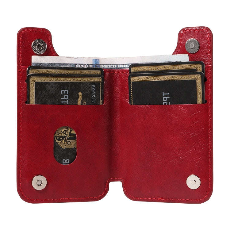 Retro Cow Pattern Sewing Card Bag Mobile Phone Back Sticker(Red)