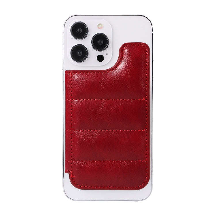 Retro Cow Pattern Sewing Card Bag Mobile Phone Back Sticker(Red)