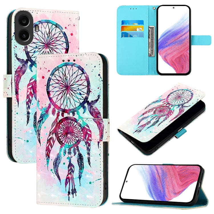 For Nothing CMF Phone 1 3D Painting Horizontal Flip Leather Phone Case(Color Drop Wind Chimes)