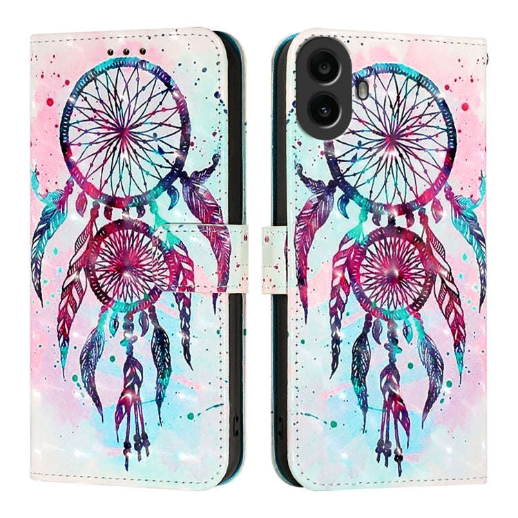 For Nothing CMF Phone 1 3D Painting Horizontal Flip Leather Phone Case(Color Drop Wind Chimes)