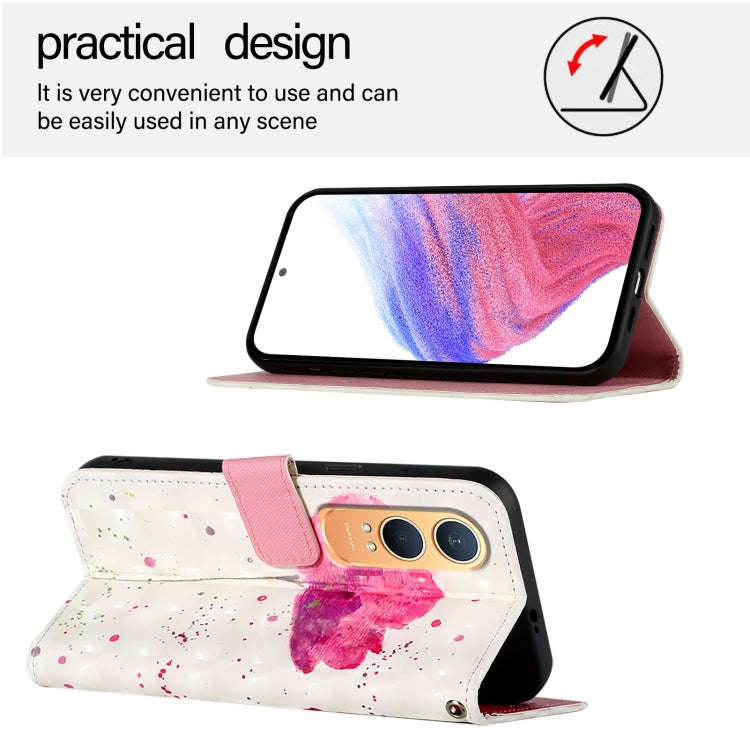 For OnePlus Nord CE4 Lite 3D Painting Horizontal Flip Leather Phone Case(Flower)