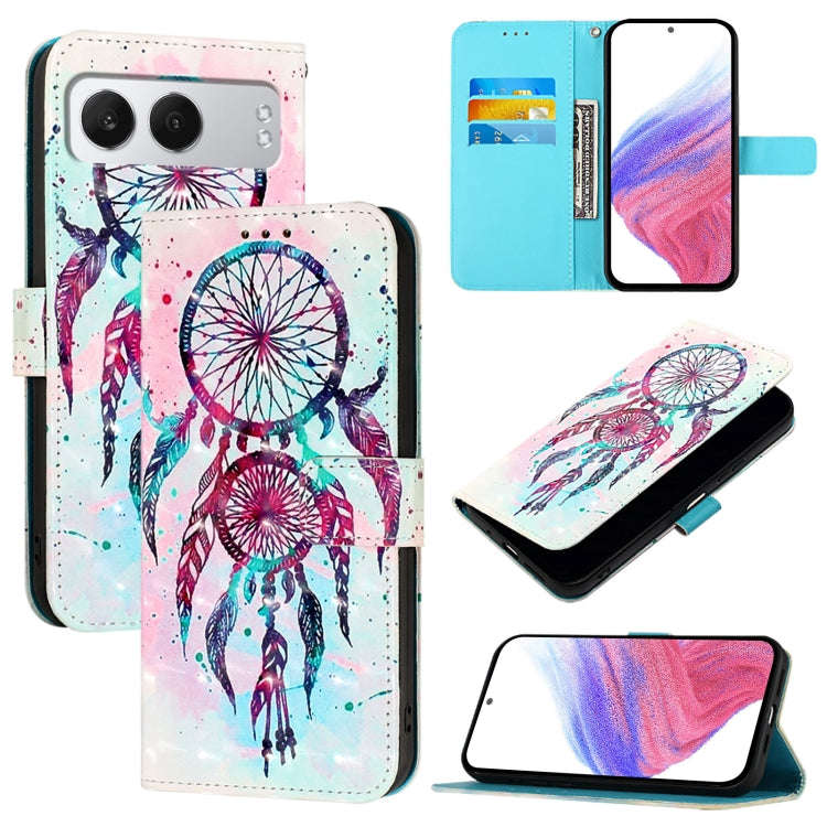 For OnePlus Nord 4 5G 3D Painting Horizontal Flip Leather Phone Case(Color Drop Wind Chimes)