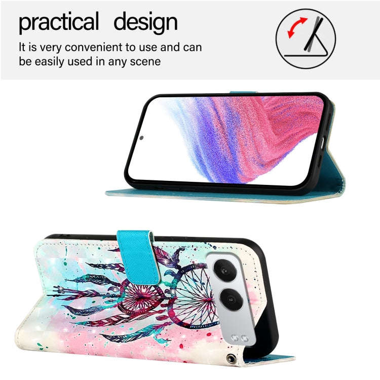 For OnePlus Nord 4 5G 3D Painting Horizontal Flip Leather Phone Case(Color Drop Wind Chimes)