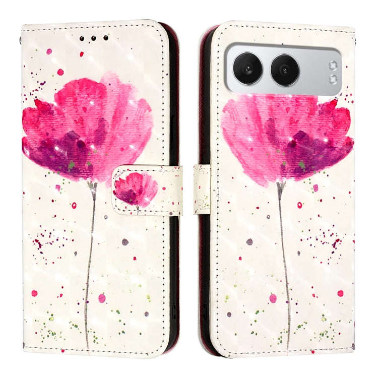 For OnePlus Nord 4 5G 3D Painting Horizontal Flip Leather Phone Case(Flower)