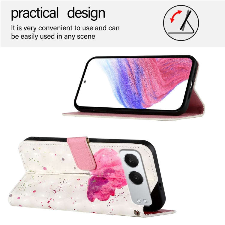 For OnePlus Nord 4 5G 3D Painting Horizontal Flip Leather Phone Case(Flower)