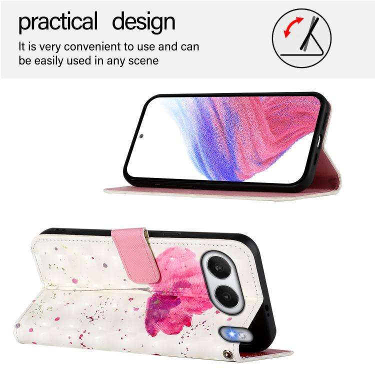 For OnePlus Nord 4 5G 3D Painting Horizontal Flip Leather Phone Case(Flower)