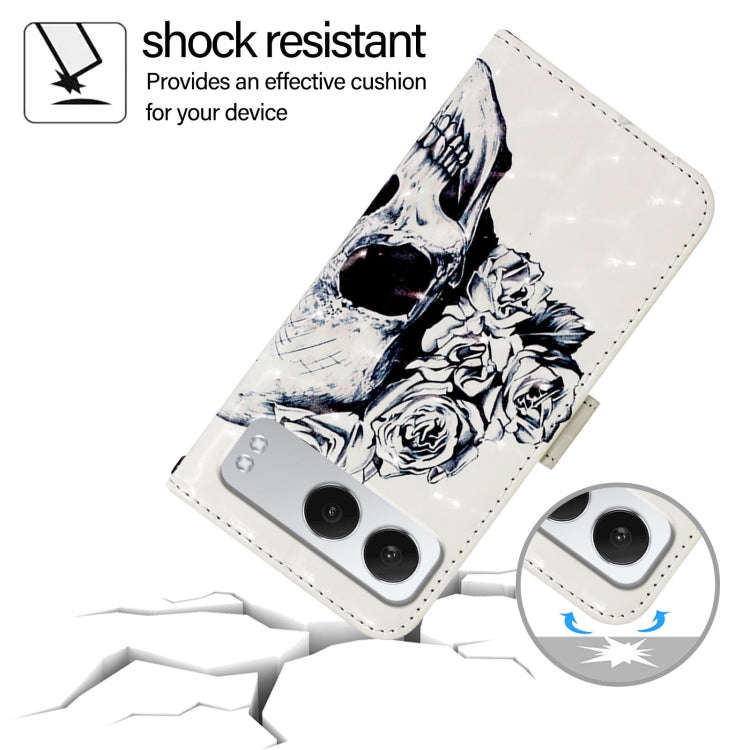 For OnePlus Nord 4 5G 3D Painting Horizontal Flip Leather Phone Case(Skull)