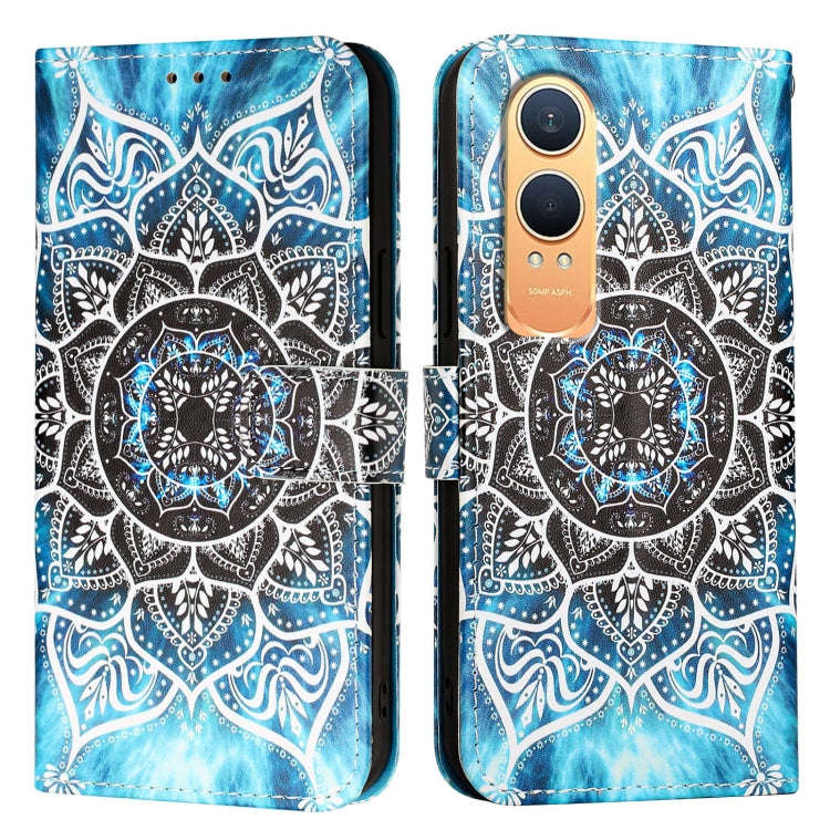 For OnePlus Nord CE4 Lite Colored Drawing Pattern Plain Weave Leather Phone Case(Undersea Mandala)