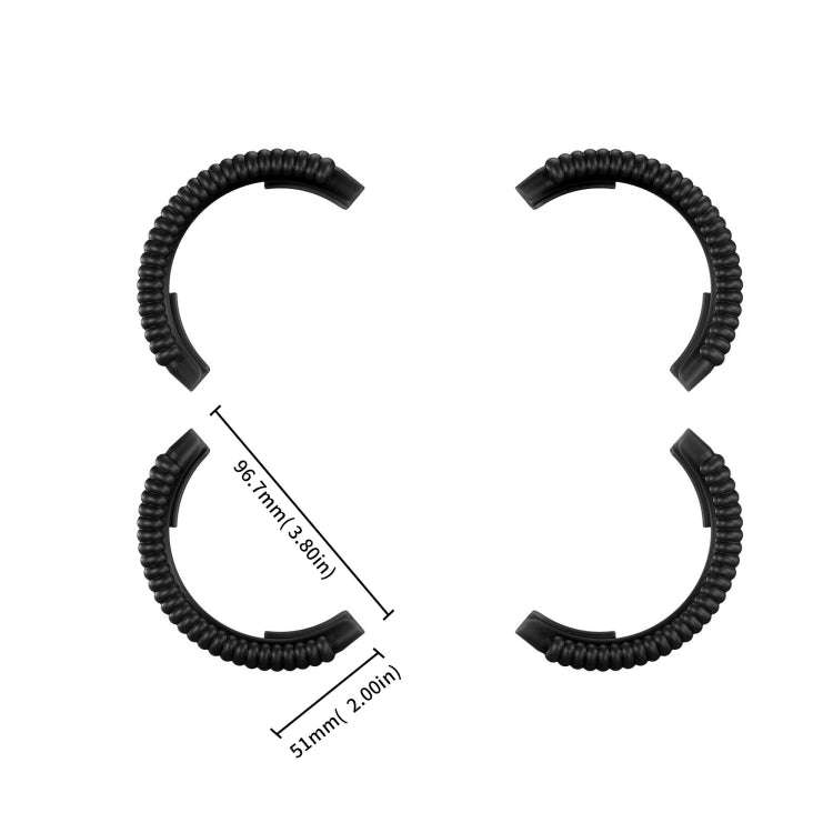 For DJI AVATA 2 STARTRC Propeller TPU Protective Guard Anti-collision Ring Cover(Black)