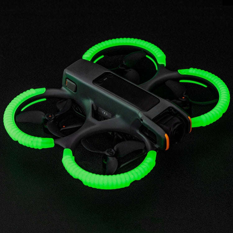 For DJI AVATA 2 STARTRC Propeller TPU Protective Guard Anti-collision Ring Cover(Fluorescent Green)
