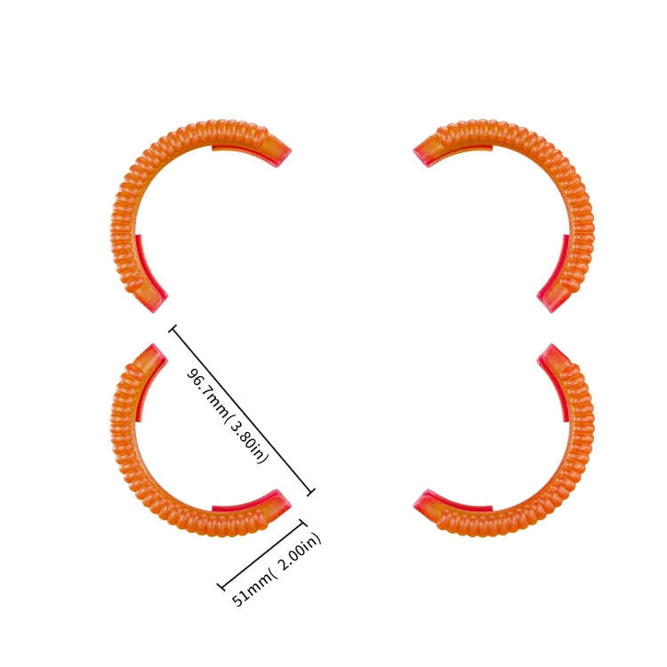 For DJI AVATA 2 STARTRC Propeller TPU Protective Guard Anti-collision Ring Cover(Fluorescent Orange)