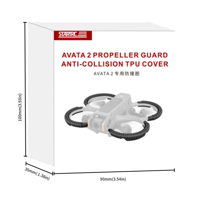 For DJI AVATA 2 STARTRC Propeller TPU Protective Guard Anti-collision Ring Cover(Fluorescent Orange)