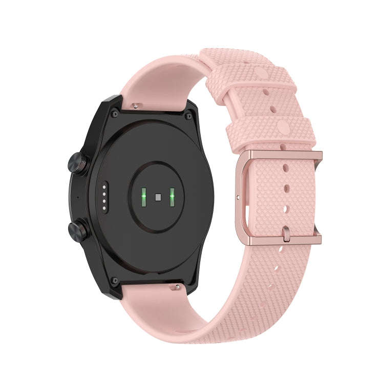 For Ticwatch Pro 2020 / Ticwatch GTX 22mm Dot Texture Watch Band(Light Pink)
