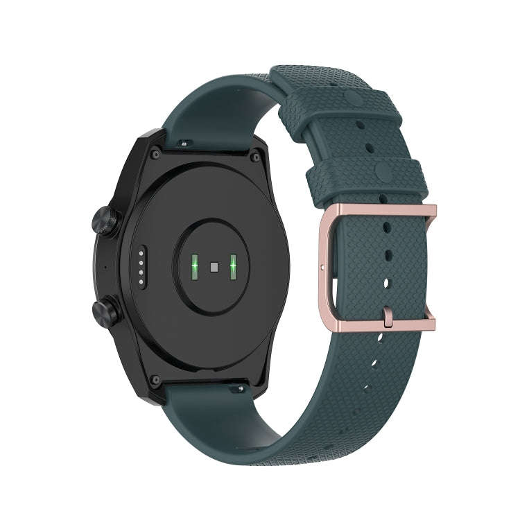 For Ticwatch Pro 2020 / Ticwatch GTX 22mm Dot Texture Watch Band(Olive Green)