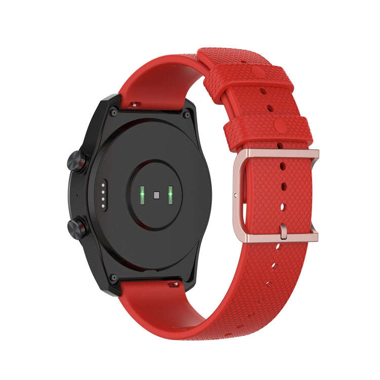 For Ticwatch Pro 2020 / Ticwatch GTX 22mm Dot Texture Watch Band(Red)