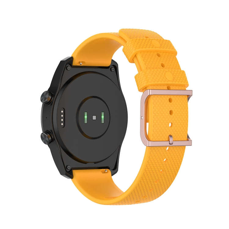 For Ticwatch Pro 2020 / Ticwatch GTX 22mm Dot Texture Watch Band(Yellow)