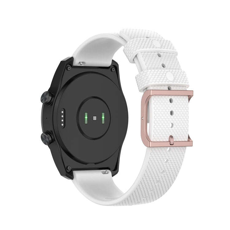 For Ticwatch Pro 2020 / Ticwatch GTX 22mm Dot Texture Watch Band(White)