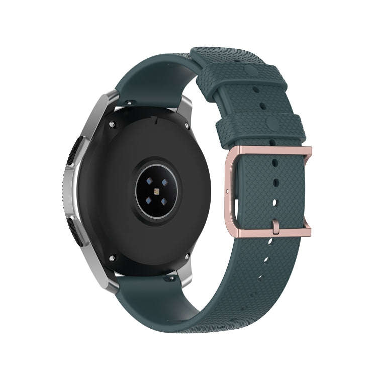 For Samsung Galaxy Watch3 45mm / Galaxy Watch 46mm 22mm Dot Texture Watch Band(Olive Green)