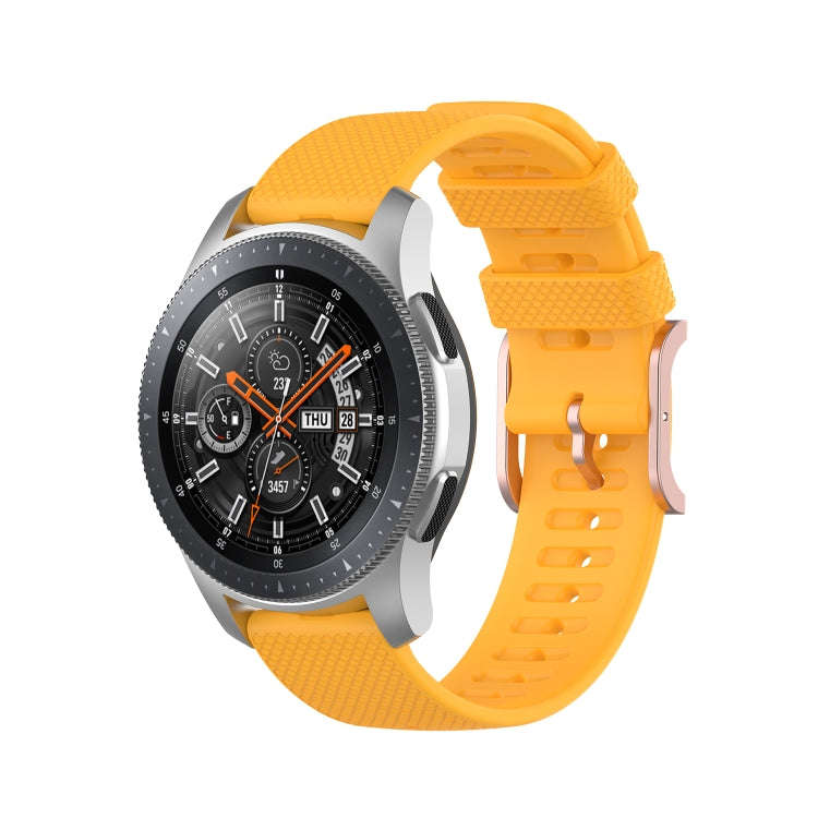 For Samsung Galaxy Watch3 45mm / Galaxy Watch 46mm 22mm Dot Texture Watch Band(Yellow)