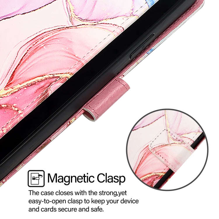 For Nothing CMF Phone 1 PT003 Marble Pattern Flip Leather Phone Case(Rose Gold)