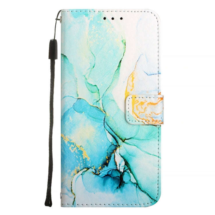 For OnePlus 9 Pro PT003 Marble Pattern Flip Leather Phone Case(Green)