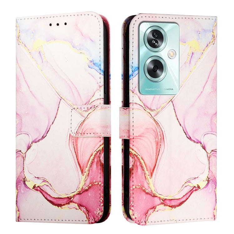 For OnePlus Nord N30 SE 5G PT003 Marble Pattern Flip Leather Phone Case(Rose Gold)