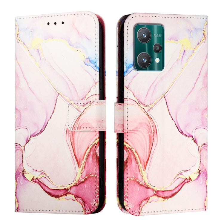For OnePlus Nord CE 2 Lite 5G / Nord 2 Lite PT003 Marble Pattern Flip Leather Phone Case(Rose Gold)