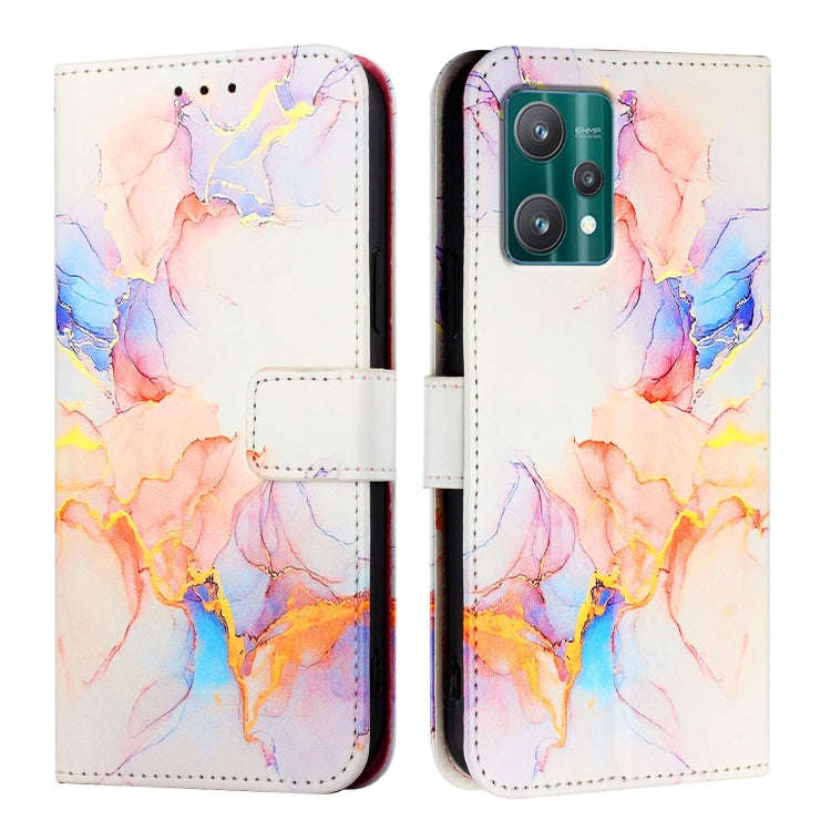 For OnePlus Nord CE 2 Lite 5G / Nord 2 Lite PT003 Marble Pattern Flip Leather Phone Case(Galaxy M...